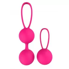 Набор розовых вагинальных шариков PLEASURE BALLS   EGGS DUO BALL SET розовый 