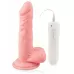 Телесный вибратор 7  Vibrating Dong with Vibrating Balls - 16 см телесный 