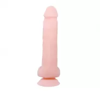 Телесный фаллоимитатор на присоске Super Dildo - 21,5 см телесный 