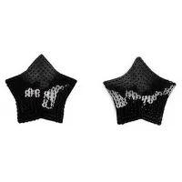 Черные пэстисы-звездочки с пайетками черный 