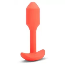 Оранжевая вибропробка для ношения B-vibe Snug Plug 1 - 10 см оранжевый 