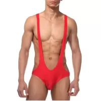 Оригинальное мужское боди красный L-XL