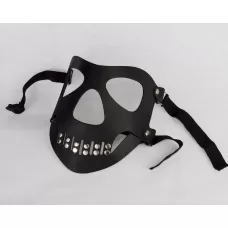Черная маска  Череп  с пряжками черный 