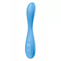 Голубой гибкий вибромассажер Satisfyer G-Spot Flex 4+ - 19 см голубой 