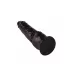 Чёрный фаллоимитатор с клиторальными шипами - 17,8 см черный 
