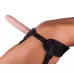 Страпон Харнесс: трусики с плугом и насадка из неоскин - 15,2 см телесный с черным 