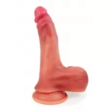 Телесный вибратор-реалистик с пультом ДУ - 23 см телесный 