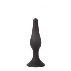 Чёрная анальная втулка Sex Expert - 10 см черный 