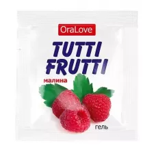 Саше гель-смазки Tutti-frutti с малиновым вкусом - 4 гр  