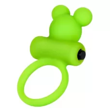 Зеленое виброкольцо на пенис A-Toys зеленый 