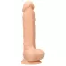 Телесный фаллоимитатор Silicone Dildo With Balls - 22,8 см телесный 