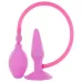 Розовая анальная пробка с расширением Inflatable Butt Plug Small - 10 см розовый 