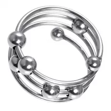 Большое металлическое кольцо под головку пениса серебристый 