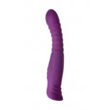 Фиолетовый гибкий вибратор Lupin с ребрышками - 22 см фиолетовый 