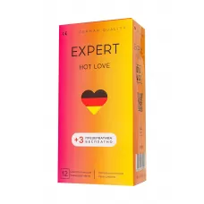 Презервативы EXPERT Hot Love с разогревающим эффектом - 12 шт.(+3 в подарок  