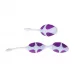 Фиолетовые вагинальные шарики из силикона: 2+1 фиолетовый 