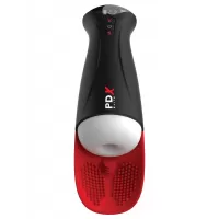 Мастурбатор в колбе с вибрацией Fuck-O-Matic Pro XL черный с белым 
