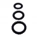 Набор из 3 ребристых эреционных колец TITAN черный 