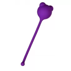 Фиолетовый силиконовый вагинальный шарик A-Toys с ушками фиолетовый 