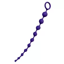 Фиолетовая силиконовая анальная цепочка Grape - 35 см фиолетовый 