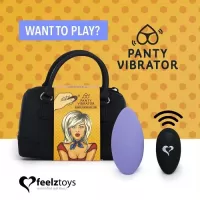 Фиолетовый вибромассажер в трусики с пультом ДУ Panty Vibe Remote Controlled Vibrator фиолетовый 