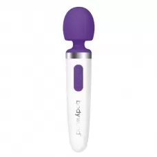 Фиолетово-белый перезаряжаемый жезловый вибратор Aqua Mini Rechargeable фиолетовый с белым 
