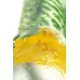 Стеклянный фаллоимитатор со спиралевидным рельефом - 16,5 см зеленый 