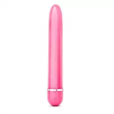 Розовый тонкий классический вибратор Slimline Vibe - 17,8 см розовый 