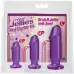 Набор из трех фиолетовых анальных фаллоимитаторов Crystal Jellies Anal Starter Kit фиолетовый 