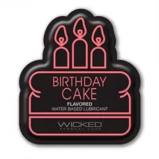 Лубрикант на водной основе со вкусом торта с кремом Wicked Aqua Birthday cake - 3 мл  
