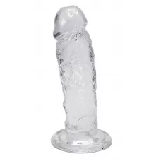 Прозрачный фаллоимитатор на присоске Majestic Jelly Dildo - 14,7 см прозрачный 