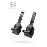 Черные подвесы с белой строчкой черный 