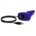 Фиолетовая анальная вибропробка с 3 источниками вибрации TRIO REMOTE CONTROL PLUG  PURPLE - 13,5 см фиолетовый 