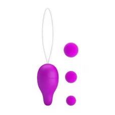 Лиловое вагинальное яйцо с утяжеляющими шариками Kegel Ball лиловый 