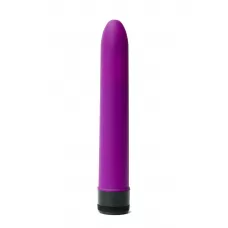 Фиолетовый гладкий вибратор с силиконовым напылением - 17,5 см фиолетовый 