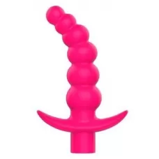 Розовая вибрирующая анальная елочка Sweet Toys - 10,8 см розовый 