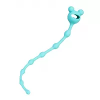 Мятная силиконовая анальная цепочка Froggy - 27,4 см мятный 