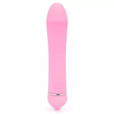 Розовый гладкий вибратор с 11 режимами вибрации - 11,5 см розовый 