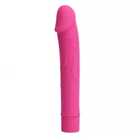 Розовый вибратор Vic с выделенными венками - 15,5 см розовый 