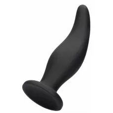 Черная анальная пробка Curve Butt Plug - 11,4 см черный 
