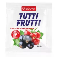 Гель-смазка Tutti-frutti со вкусом смородины - 4 гр  