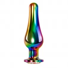Радужная металлическая пробка Rainbow Metal Plug Large - 12,9 см разноцветный 