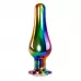 Радужная металлическая пробка Rainbow Metal Plug Large - 12,9 см разноцветный 