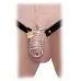 Кольцо верности Extreme Chastity Belt с фиксацией головки серебристый с черным 