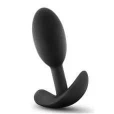 Черный анальный стимулятор Vibra Slim Plug Small - 8,8 см черный 