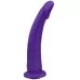 Фиолетовая гладкая изогнутая насадка-плаг - 20 см фиолетовый 