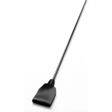 Черный кожаный стек с гладкой ручкой - 55 см черный 