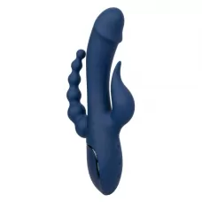Синий тройной вибромассажер Triple Orgasm синий 