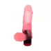 Нежно-розовый гелевый вибратор-фаллос - 15,5 см розовый 