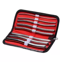 Набор из 8 уретральных расширителей Hegar 8 Urethral Sounds серебристый 
